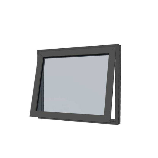 Black Awning Window 595hx 785w Double Glazed - obscure glass