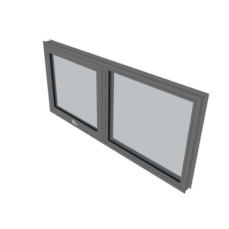 Dark Monument Awning Window 1000h x 2390w Double Glazed + 40mm over reveal height and width