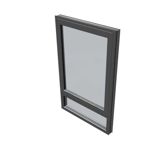 Awning Window 1800h x 1190w Double Glazed - Black Colour + Flyscreen