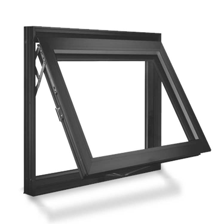 Black Awning Window 595hx 785w Double Glazed - obscure glass