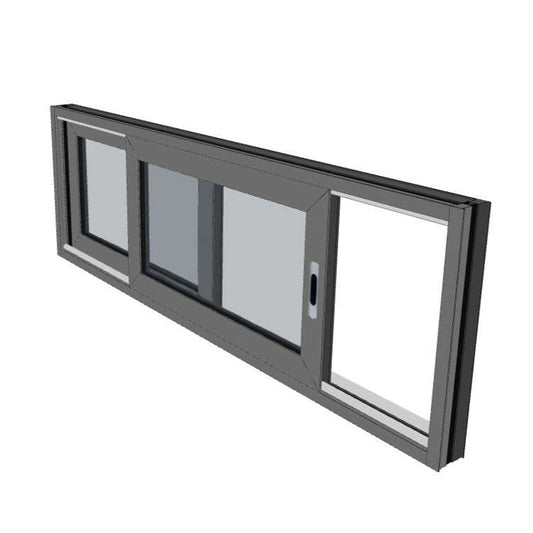 Black Sliding Window 595h x 1195w Double Glazed