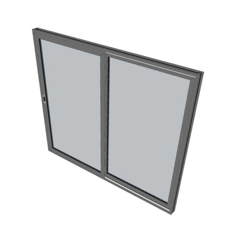 Black Sliding  Door - 2095h X 2390w - 2 Panel - Double Glazed