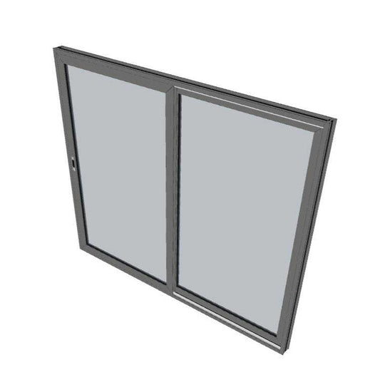 Sliding  Door White - 2095h X 2100w - Double Glazed - LH OPEN - Flydoor Included