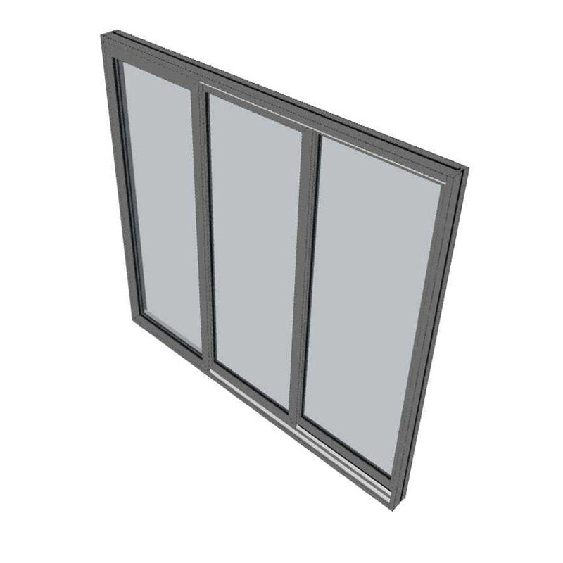 Black Sliding Stacker Door - 2100h X 2650w - 3 Panel - Double Glazed