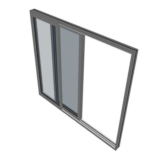 Black Sliding Stacker Door - 2095h X 2650w - 3 Panel - Double Glazed - RIGHT HAND OPENING With Screen