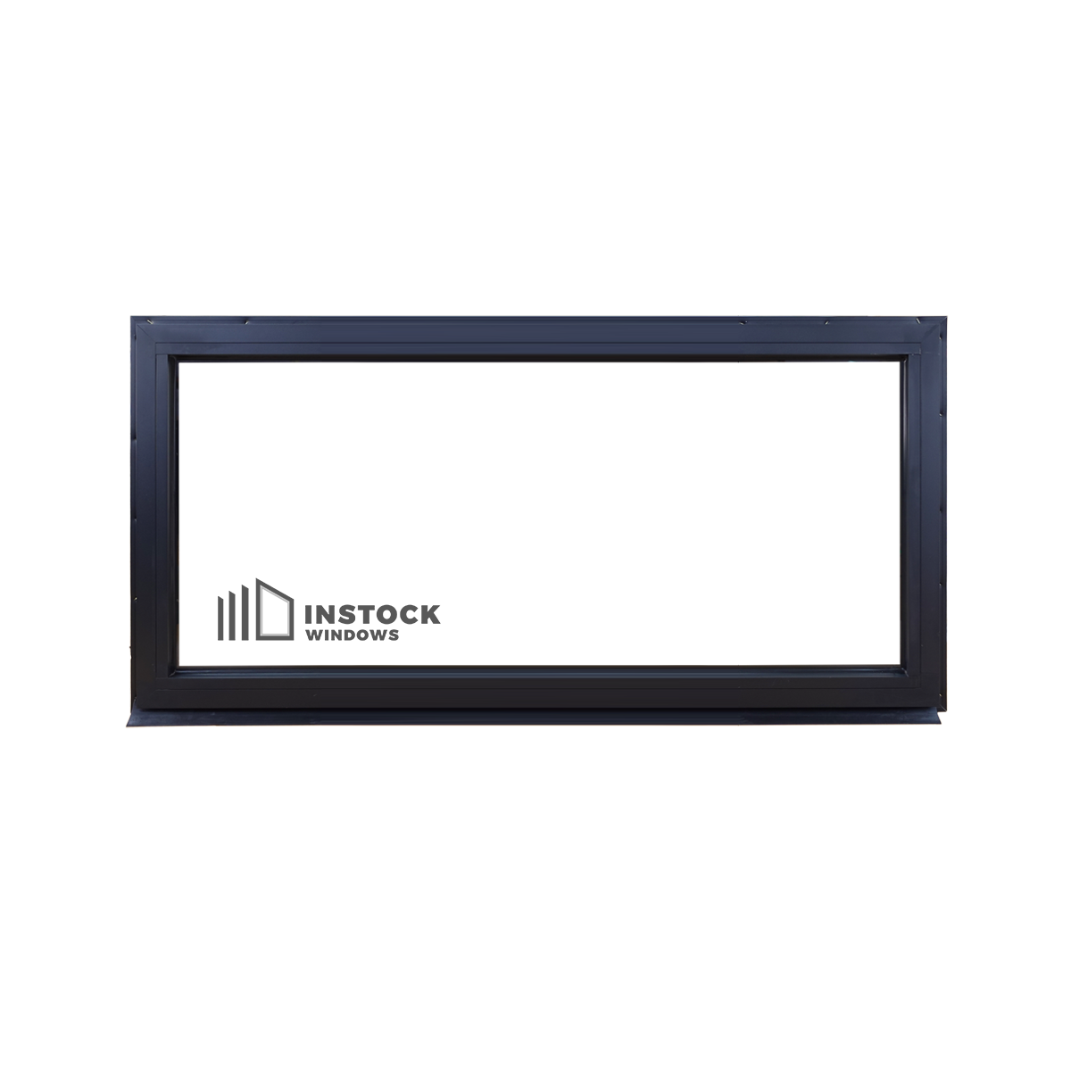 Black Fixed Window - 900h X 1900w Double Glazed
