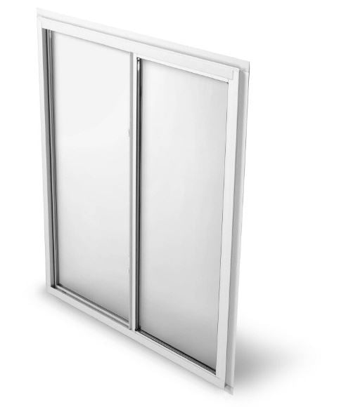 White Sliding Window 1027h x 1450w Single Glazed 5mm Clear Toughened