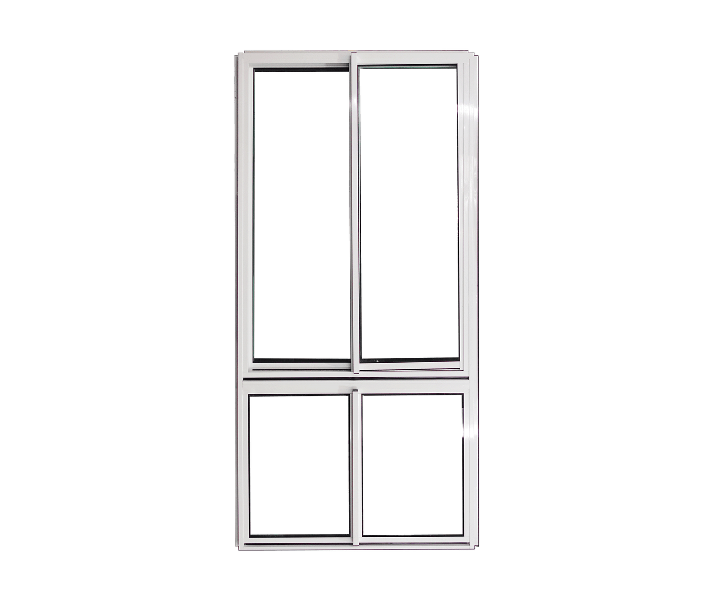 White Sliding Window 1800h x 850w Single Glazed 5mm Clear Toughened