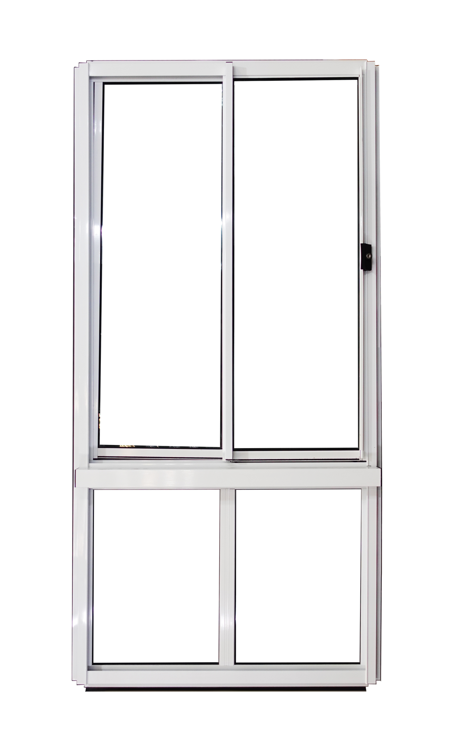 White Sliding Window 1800h x 850w Single Glazed 5mm Clear Toughened