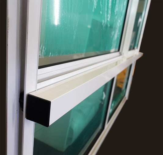 White Sliding Window 1800h x 850w Single Glazed 5mm Clear Toughened