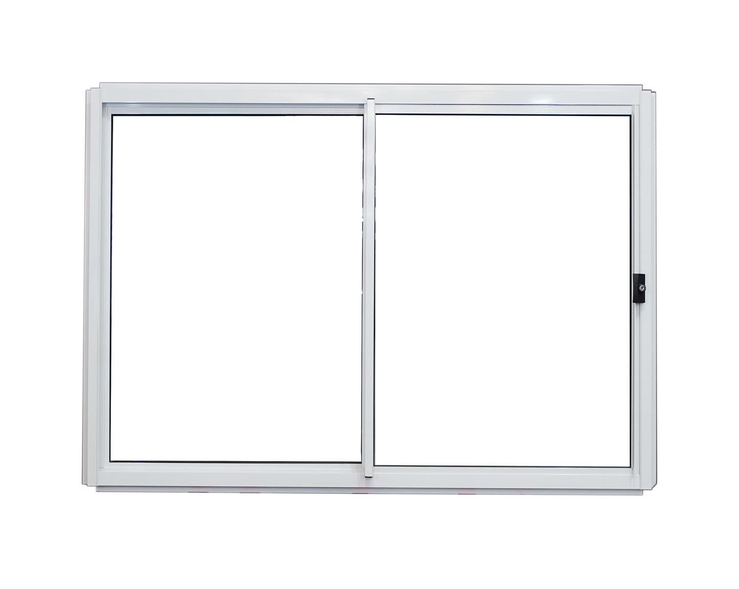 White Sliding Window 1027h x 1450w Single Glazed 5mm Clear Toughened